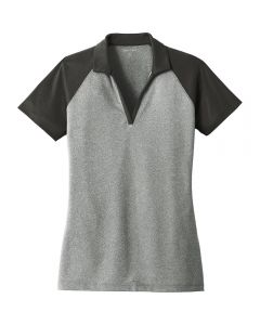 Sport-Tek - Ladies PosiCharge RacerMesh Raglan Heather Block Polo